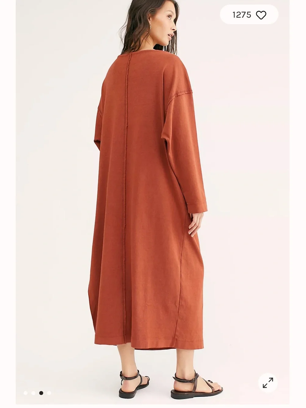 Free People Beach Cotton Dream Of You Henley Oversized Dress Size XS